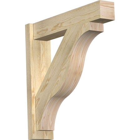 Ekena Millwork Funston Block Rough Sawn Outlooker, Douglas Fir, 6"W x 28"D x 28"H OUT06X28X28FST05RDF